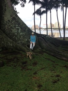 Palm Beach with the dog